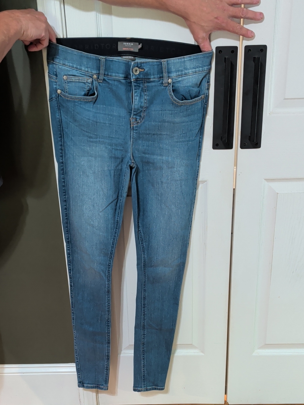 Torrid High-Rise Stretch Skinny Jeans - Medium Blue 12 Extra Tall